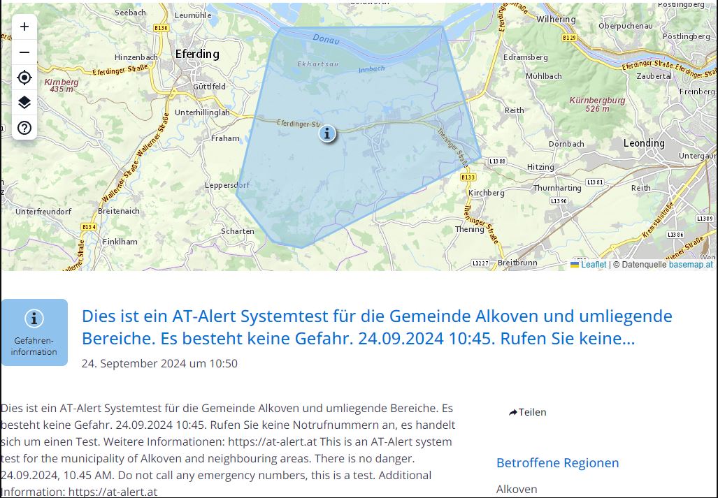 NEUERUNG bei der Zivilschutz-Probealarmierung - AT-Alert